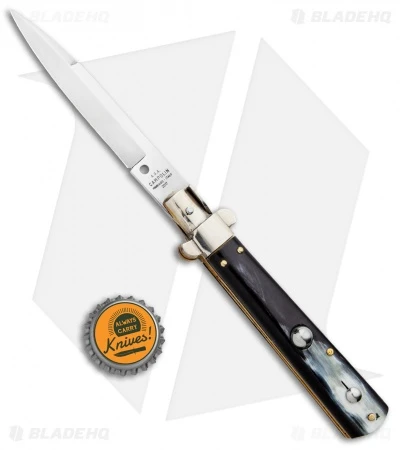 AGA Campolin 10" Frosolone Bayonet Stiletto Knife Brazilian Horn (4.5" Polish) 6 AGA Campolin 10" Frosolone Bayonet Stiletto Knife Brazilian Horn (4.5" Polish) - Image 5