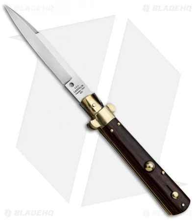 AGA Campolin 10" Frosolone Bayonet Stiletto Knife Cocobolo Brass (4.5" Polish) 3 AGA Campolin 10" Frosolone Bayonet Stiletto Knife Cocobolo Brass (4.5" Polish)