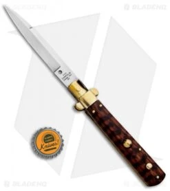 AGA Campolin 10" Frosolone Bayonet Stiletto Knife Snakewood (4.5" Polish) -AGA Campolin AGA Campolin 10in Frosolone Bayonet Stiletto Snakewood Polish BHQ 85760 jr bottlecap