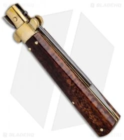 AGA Campolin 10" Frosolone Bayonet Stiletto Knife Snakewood (4.5" Polish) -AGA Campolin AGA Campolin 10in Frosolone Bayonet Stiletto Snakewood Polish BHQ 85760 jr side