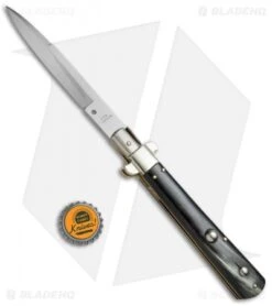 AGA Campolin 11" Frosolone Pick Lock Stiletto Automatic Knife (5" Satin) 11 AGA Campolin 11" Frosolone Pick Lock Stiletto Automatic Knife (5" Satin) -AGA Campolin AGA Campolin 11in Frosolone Pick Lock Stiletto Brazilian Horn BHQ 23370 jr bottlecap