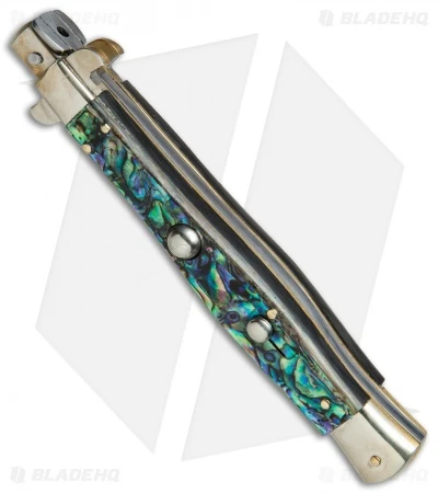 AGA Campolin 11" Picklock Automatic Italian Stiletto Abalone (5"Satin) 4 AGA Campolin 11" Picklock Automatic Italian Stiletto Abalone (5"Satin) - Image 2