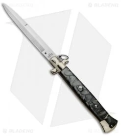 AGA Campolin 18" Stiletto Automatic Knife Gray Acrylic (8" Satin Bayo)