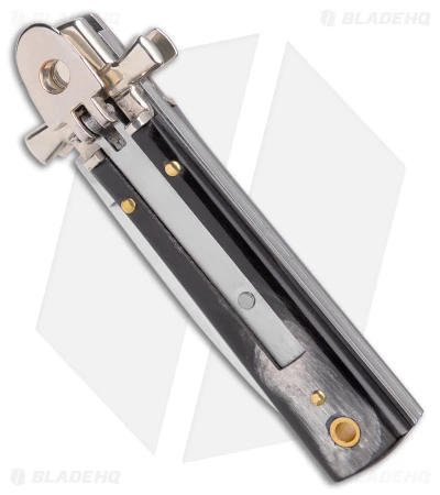 AGA Campolin 6" Dominus Leverlock Automatic Knife Horn (2.5" Satin) 4 AGA Campolin 6" Dominus Leverlock Automatic Knife Horn (2.5" Satin) - Image 2