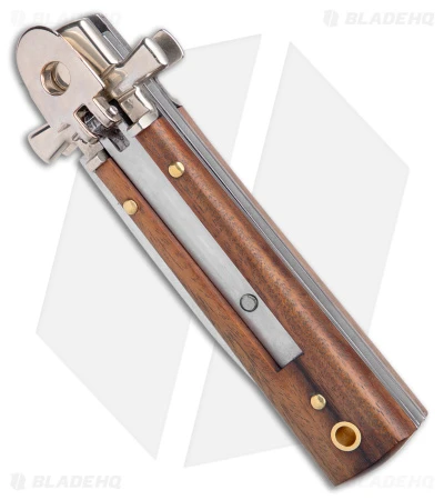 AGA Campolin 6" Dominus Leverlock Automatic Knife Wood (2.5" Satin) 4 AGA Campolin 6" Dominus Leverlock Automatic Knife Wood (2.5" Satin) - Image 2