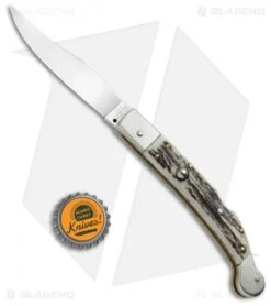 AGA Campolin 9" Sahara Italian Stiletto Lockback Automatic Stag (3.8" Mirror) 9 AGA Campolin 9" Sahara Italian Stiletto Lockback Automatic Stag (3.8" Mirror) -AGA Campolin AGA Campolin 9in Sahara Italian Stiletto LB Stag Mirror BHQ 74051 jr bottlecap 2