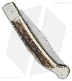 AGA Campolin 9" Sahara Italian Stiletto Lockback Automatic Stag (3.8" Mirror) 8 AGA Campolin 9" Sahara Italian Stiletto Lockback Automatic Stag (3.8" Mirror) -AGA Campolin AGA Campolin 9in Sahara Italian Stiletto LB Stag Mirror BHQ 74051 jr side