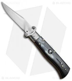AGA Campolin 7.5" Calibro Automatic Knife Brazilian Horn (3.4" Satin)