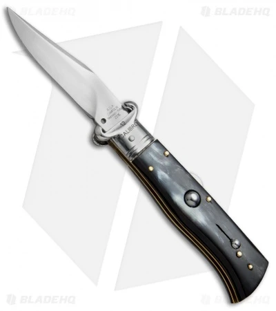AGA Campolin 7.5" Calibro Automatic Knife Brazilian Horn (3.4" Satin) 3 AGA Campolin 7.5" Calibro Automatic Knife Brazilian Horn (3.4" Satin)