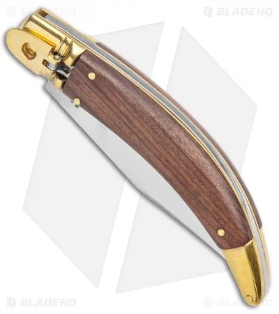 AGA Campolin Diana Lever Lock Automatic Brass Wood Knife (3.75" Satin) 4 AGA Campolin Diana Lever Lock Automatic Brass Wood Knife (3.75" Satin) - Image 2