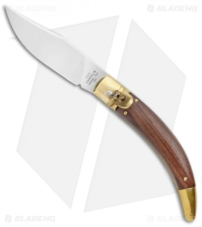 AGA Campolin Diana Lever Lock Automatic Brass Wood Knife (3.75" Satin) 3 AGA Campolin Diana Lever Lock Automatic Brass Wood Knife (3.75" Satin)