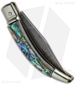 AGA Campolin Diana Lever Lock Automatic Knife Abalone (3.75" Damascus) 8 AGA Campolin Diana Lever Lock Automatic Knife Abalone (3.75" Damascus) -AGA Campolin AGA Campolin Diana LL Damascus Abalone BHQ 67442 jr side