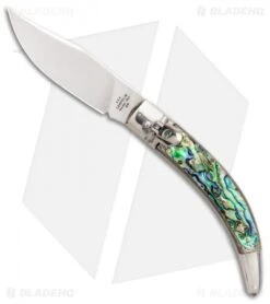 AGA Campolin Diana Lever Lock Automatic Knife Abalone (3.625" Polished)