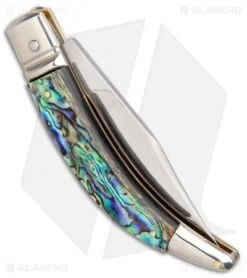 AGA Campolin Diana Lever Lock Automatic Knife Abalone (3.625" Polished) 7 AGA Campolin Diana Lever Lock Automatic Knife Abalone (3.625" Polished) -AGA Campolin AGA Campolin Diana Lever Lock Abalone Satin BHQ 87410 er side