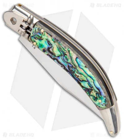 AGA Campolin Diana Lever Lock Automatic Knife Abalone (3.625" Polished) 5 AGA Campolin Diana Lever Lock Automatic Knife Abalone (3.625" Polished) - Image 3