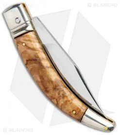 AGA Campolin Diana Lever Lock Automatic Knife Olive Wood (3.75" Satin) 8 AGA Campolin Diana Lever Lock Automatic Knife Olive Wood (3.75" Satin) -AGA Campolin AGA Campolin Diana Lever Lock Auto Olive Wood Satin BHQ 95348 jr side