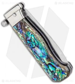 AGA Campolin Piccolo Italian Stiletto Automatic Knife Abalone (2.8" Satin) 8 AGA Campolin Piccolo Italian Stiletto Automatic Knife Abalone (2.8" Satin) -AGA Campolin AGA Campolin Piccolo Italian Stiletto Auto Abalone Satin BHQ 92868 jr side