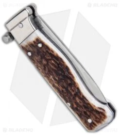 AGA Campolin Piccolo Italian Stiletto Automatic Knife Stag (2.8" Satin) 8 AGA Campolin Piccolo Italian Stiletto Automatic Knife Stag (2.8" Satin) -AGA Campolin AGA Campolin Piccolo Italian Stiletto Auto Stag Satin BHQ 94619 jr side