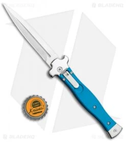 AGA Campolin Zero Dagger Leverlock Automatic Knife Blue G-10 (3.75" Satin) 9 AGA Campolin Zero Dagger Leverlock Automatic Knife Blue G-10 (3.75" Satin) -AGA Campolin AGA Campolin Zero Dagger LL Auto Blue G 10 Satin BHQ 117112 jr bottlecap