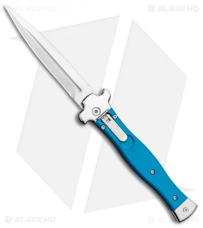 AGA Campolin Zero Dagger Leverlock Automatic Knife Blue G-10 (3.75" Satin) 3 AGA Campolin Zero Dagger Leverlock Automatic Knife Blue G-10 (3.75" Satin)