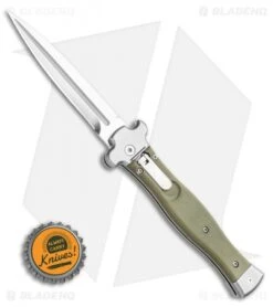 AGA Campolin Zero Dagger Leverlock Auto Knife G-10 Green (3.75" Satin) 9 AGA Campolin Zero Dagger Leverlock Auto Knife G-10 Green (3.75" Satin) -AGA Campolin AGA Campolin Zero Dagger Leverlock Automatic Knife G10 Grn Coated 3.75 Polish BHQ 115850 LS Bottlecap
