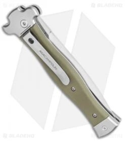 AGA Campolin Zero Dagger Leverlock Auto Knife G-10 Green (3.75" Satin) 8 AGA Campolin Zero Dagger Leverlock Auto Knife G-10 Green (3.75" Satin) -AGA Campolin AGA Campolin Zero Dagger Leverlock Automatic Knife G10 Grn Coated 3.75 Polish BHQ 115850 LS Side