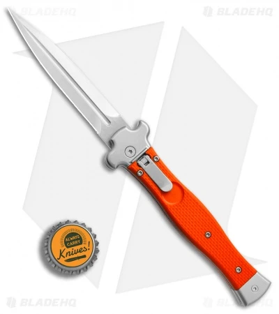 AGA Campolin Zero Dagger Leverlock Automatic Knife Orange G-10 (3.75" Stonewash) 6 AGA Campolin Zero Dagger Leverlock Automatic Knife Orange G-10 (3.75" Stonewash) - Image 4