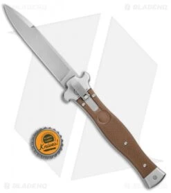 AGA Campolin Zero Italian Leverlock Automatic Knife Brown G-10 (3.75" Satin) 9 AGA Campolin Zero Italian Leverlock Automatic Knife Brown G-10 (3.75" Satin) -AGA Campolin AGA Campolin Zero G 10 Brown SW AGA01M SB BP 20044 jr bottlecap