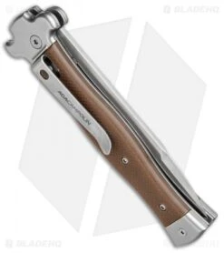 AGA Campolin Zero Italian Leverlock Automatic Knife Brown G-10 (3.75" Satin) 8 AGA Campolin Zero Italian Leverlock Automatic Knife Brown G-10 (3.75" Satin) -AGA Campolin AGA Campolin Zero G 10 Brown SW AGA01M SB BP 20044 jr side