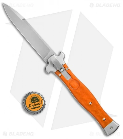 AGA Campolin Zero Italian Leverlock Automatic Orange G-10 (3.75" Stonewash) 6 AGA Campolin Zero Italian Leverlock Automatic Orange G-10 (3.75" Stonewash) - Image 4