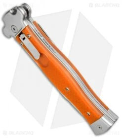 AGA Campolin Zero Italian Leverlock Automatic Orange G-10 (3.75" Stonewash) 7 AGA Campolin Zero Italian Leverlock Automatic Orange G-10 (3.75" Stonewash) -AGA Campolin AGA Campolin Zero G 10 Orange SW AGA01O SWB BP 20045 jr spine