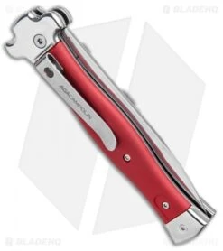 AGA Campolin Zero Italian Leverlock Automatic Knife Red Aluminum (3.75" Tumbled) 8 AGA Campolin Zero Italian Leverlock Automatic Knife Red Aluminum (3.75" Tumbled) -AGA Campolin AGA Campolin Zero Italian LL Auto Red Aluminum Tumbled BHQ 95350 jr side