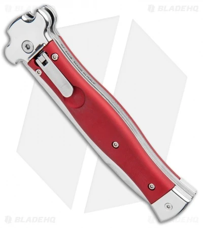 AGA Campolin Zero Italian Leverlock Automatic Knife Red Aluminum (3.75" Tumbled) 4 AGA Campolin Zero Italian Leverlock Automatic Knife Red Aluminum (3.75" Tumbled) - Image 2