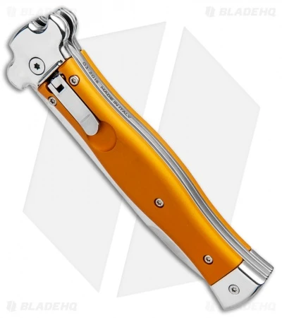 AGA Campolin Zero Italian Leverlock Automatic Knife Orange Al (3.75" Tumbled) 4 AGA Campolin Zero Italian Leverlock Automatic Knife Orange Al (3.75" Tumbled) - Image 2