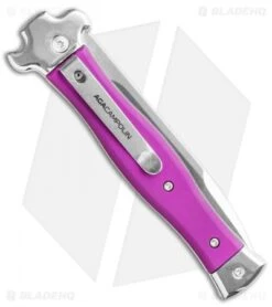 AGA Campolin Zero Italian Leverlock Automatic Knife Violet G-10 (3.75" Tumbled) 8 AGA Campolin Zero Italian Leverlock Automatic Knife Violet G-10 (3.75" Tumbled) -AGA Campolin AGA Campolin Zero Italian Leverlock Automatic Knife Violet G 10 3.75in Tumbled AGA01ALVI LB BHQ 113941 LS Side