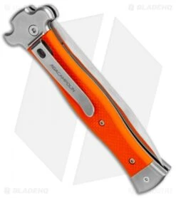 AGA Campolin Zero Leverlock Automatic Knife Orange G-10 (3.75" Satin) 8 AGA Campolin Zero Leverlock Automatic Knife Orange G-10 (3.75" Satin) -AGA Campolin AGA Campolin Zero Orange G 10 LL Bayo Satin GX 19715 jr side