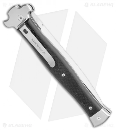 AGA Campolin Zero+ Italian Leverlock Automatic Knife Black G-10 (4.5"STN Dagger) 5 AGA Campolin Zero+ Italian Leverlock Automatic Knife Black G-10 (4.5"STN Dagger) - Image 3