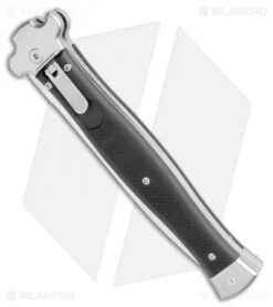 AGA Campolin Zero+ Italian Leverlock Automatic Knife Black G-10 (4.5"STN Dagger) 7 AGA Campolin Zero+ Italian Leverlock Automatic Knife Black G-10 (4.5"STN Dagger) -AGA Campolin AGA Campolin Zero Plus Italian LL Auto Black G 10 Dagger BHQ 110616 jr spine