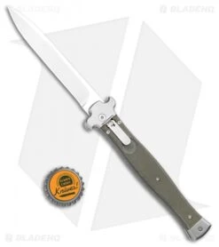 AGA Campolin Zero+ Italian Leverlock Automatic Knife OD Grn G-10 (4.5"Sat Bayo) 9 AGA Campolin Zero+ Italian Leverlock Automatic Knife OD Grn G-10 (4.5"Sat Bayo) -AGA Campolin AGA Campolin Zero Plus Italian LL Auto OD Green G 10 Satin Bayo AGA02V SB BHQ 108800 jr bottlecap