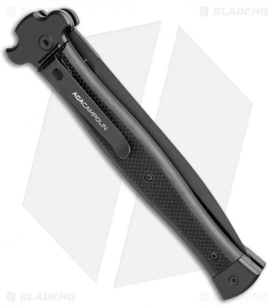 AGA Campolin Zero+ Italian Leverlock Automatic Knife Black G-10 (4.5"Blk Dagger) 5 AGA Campolin Zero+ Italian Leverlock Automatic Knife Black G-10 (4.5"Blk Dagger) - Image 3