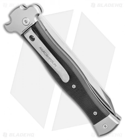 AGA Campolin Zero Reverse Tanto Leverlock Auto Textured Black G10 (3.75" Satin) 5 AGA Campolin Zero Reverse Tanto Leverlock Auto Textured Black G10 (3.75" Satin) - Image 3
