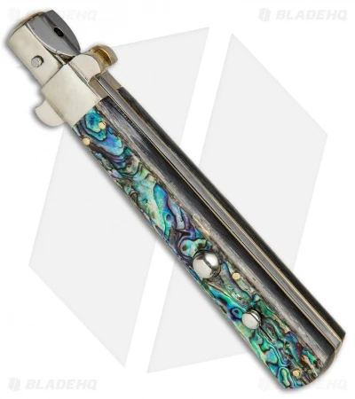 AGA Campolin 11" Frosolone Bayonet Stiletto Automatic Knife Abalone (5" Satin) 4 AGA Campolin 11" Frosolone Bayonet Stiletto Automatic Knife Abalone (5" Satin) - Image 2