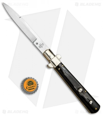AGA Campolin 11" Frosolone Bayonet Stiletto Automatic Brazilian Horn (5" Satin) 7 AGA Campolin 11" Frosolone Bayonet Stiletto Automatic Brazilian Horn (5" Satin) - Image 5