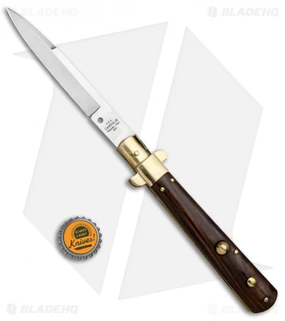 AGA Campolin 11" Frosolone Bayonet Stiletto Knife Cocobolo/Brass (5" Satin) 7 AGA Campolin 11" Frosolone Bayonet Stiletto Knife Cocobolo/Brass (5" Satin) - Image 5