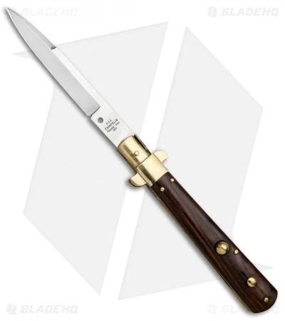 AGA Campolin 11" Frosolone Bayonet Stiletto Knife Cocobolo/Brass (5" Satin) 3 AGA Campolin 11" Frosolone Bayonet Stiletto Knife Cocobolo/Brass (5" Satin)