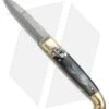 AGA Campolin Brass Lever Lock Automatic Knife Dark Horn (3.75" Damascus) 1 AGA Campolin Brass Lever Lock Automatic Knife Dark Horn (3.75" Damascus) -AGA Campolin AGA Lever Brass Damascus Braz Horn BP 18726 jr