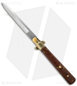 AGA Campolin 13" Italian Frosolone Automatic Brass/Snakewood (6.5" Bayonet)