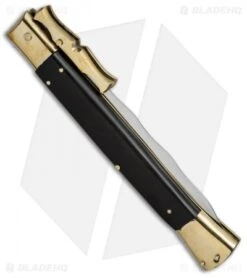 AGA Campolin 13" Bat Swinguard Automatic Brass/Ebony Wood (5.75" Satin Kriss) -AGA Campolin aga 13in swing bat brass ebony kriss side cm