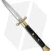 AGA Campolin 13" Swinguard Automatic Knife Brass/Ebony Wood (5.75" Satin Dagger) 2 AGA Campolin 13" Swinguard Automatic Knife Brass/Ebony Wood (5.75" Satin Dagger) -AGA Campolin aga 13in swing brass ebony dagger cm