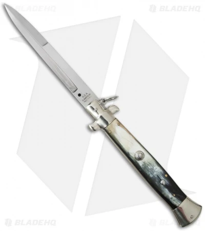 AGA Campolin 15" Ring Pull Automatic Italian Stiletto Brazilian (7" Satin Bayo) 3 AGA Campolin 15" Ring Pull Automatic Italian Stiletto Brazilian (7" Satin Bayo)